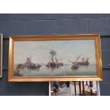 Oleograph, Dutch harbour scene