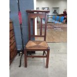 Strung seated chapel chair