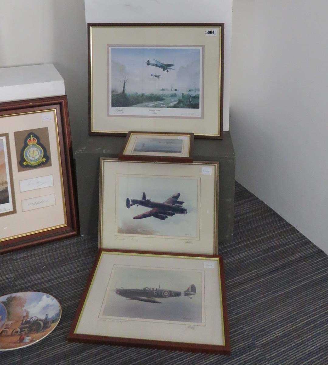 Four Keith Hill aeronautical prints:Coming Home,Lancaster T Tommy and two others, all signed (4)