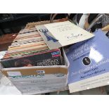 Box containing vinyl records