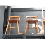 2 beech dining chairs