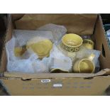 Box containing kiln craft floral patterned crockery