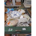 (3) Box containing oriental ceramics