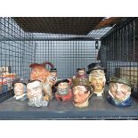 Cage containing character and Toby jugs