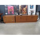 G-Plan Fresco chest of 3 drawers plus a low sideboard