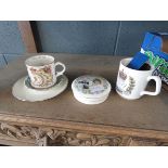 Quantity of commemorative ware to include mugs, dishes and trinket box