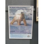 Polar bear warning sign