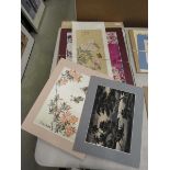 Bundle of Chinese silk panels