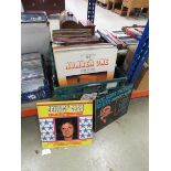 Box containing Country & Western vinyl records