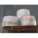 Collection of multicoloured lamp shades