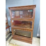 3 tier globe Wernicke style bookcase