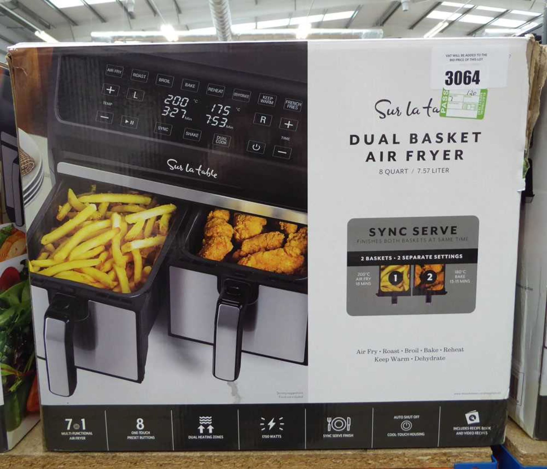 +VAT Dual basket air fryer