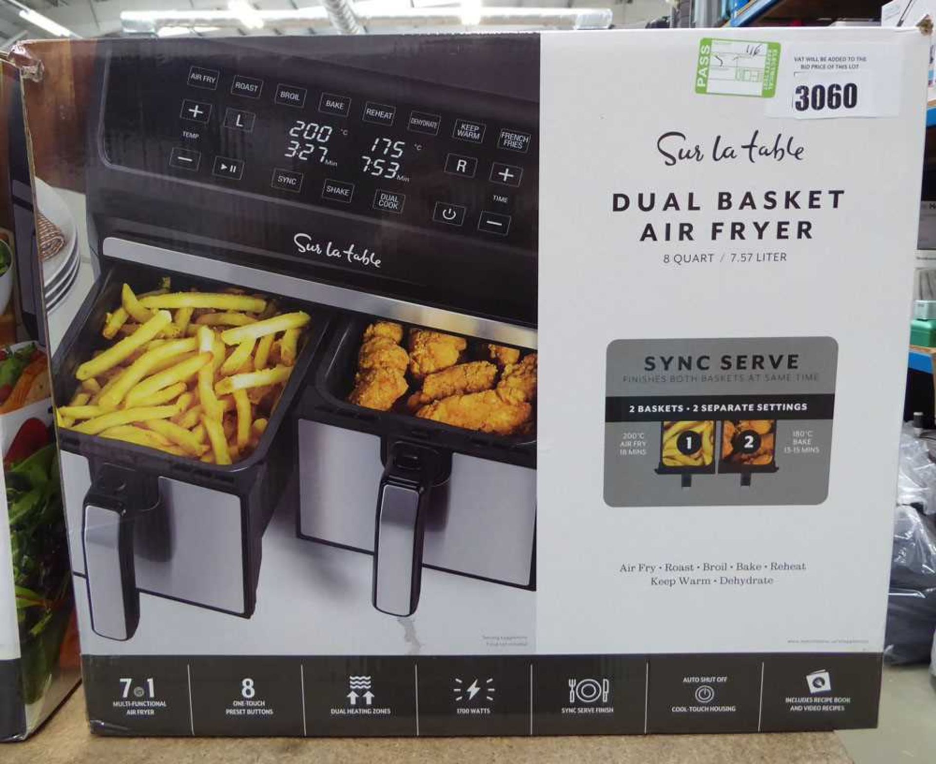 +VAT Dual basket air fryer