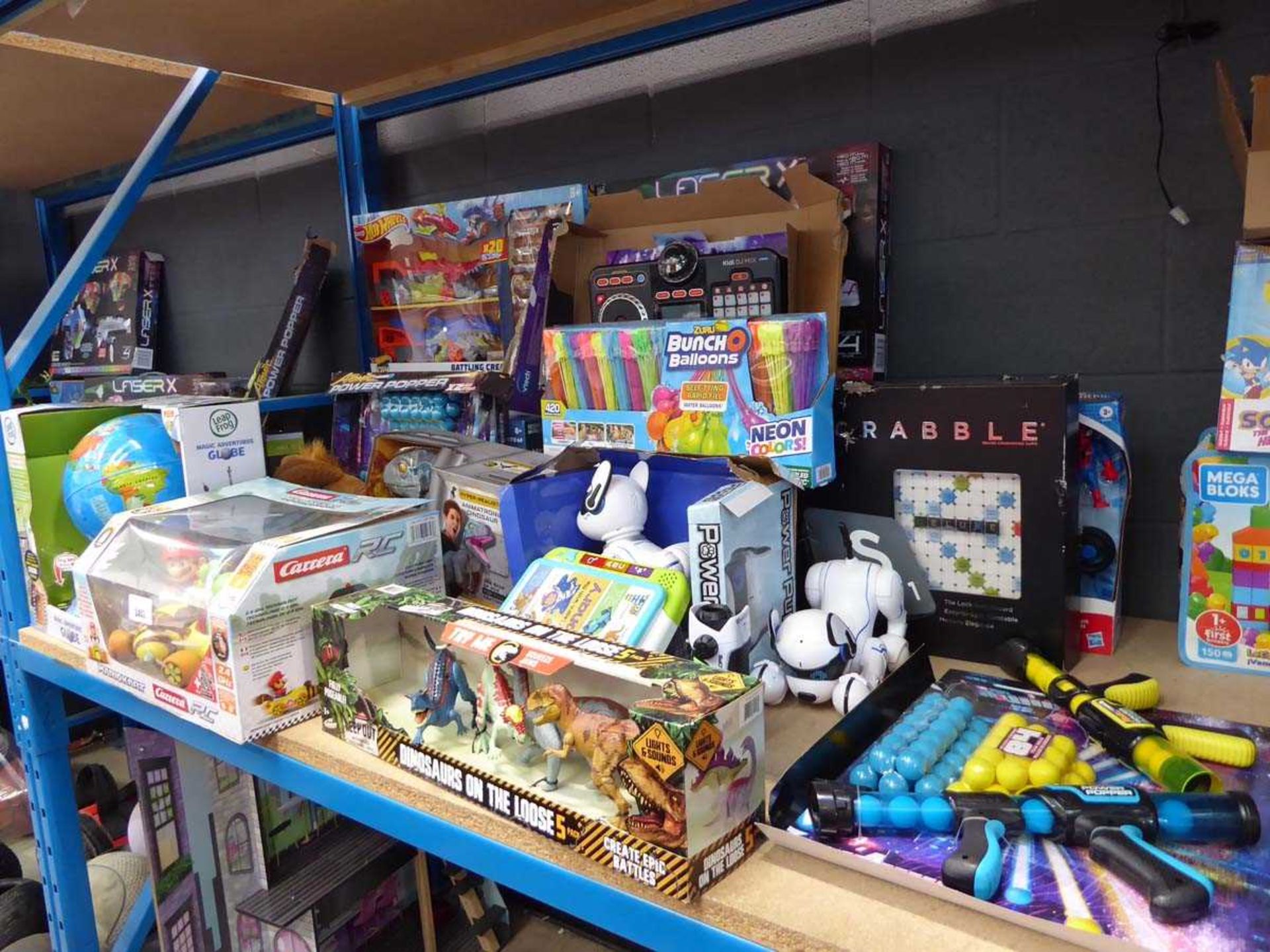 +VAT Large shelf of mixed assorted toys