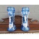 Pair of Mary Gregory style vases