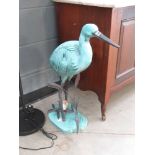 Metal figure of heron