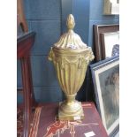 Gold painted lidded vase