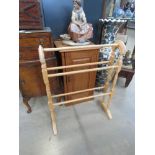 Satin walnut pot cupboard plus a towel airer