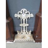 Painted cast iron stick stand