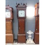 George Monks, Prescot: a George III longcase clock, the painted face with secondary dial and date