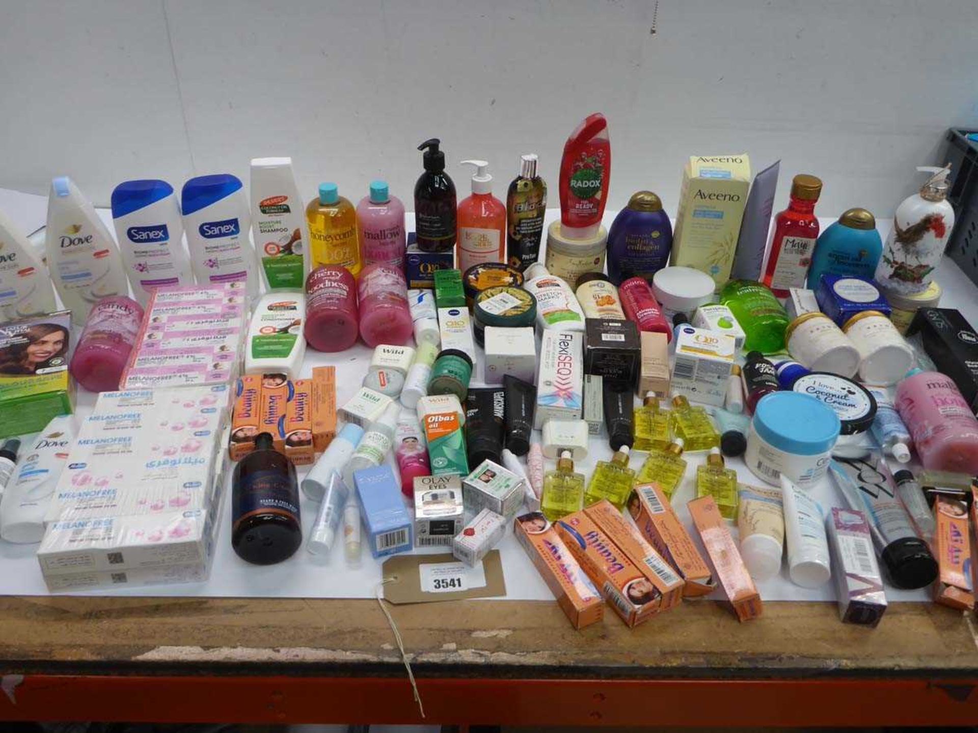 +VAT Large bag of toiletries including antiseptic creams, body wash, hair products, deodorant,