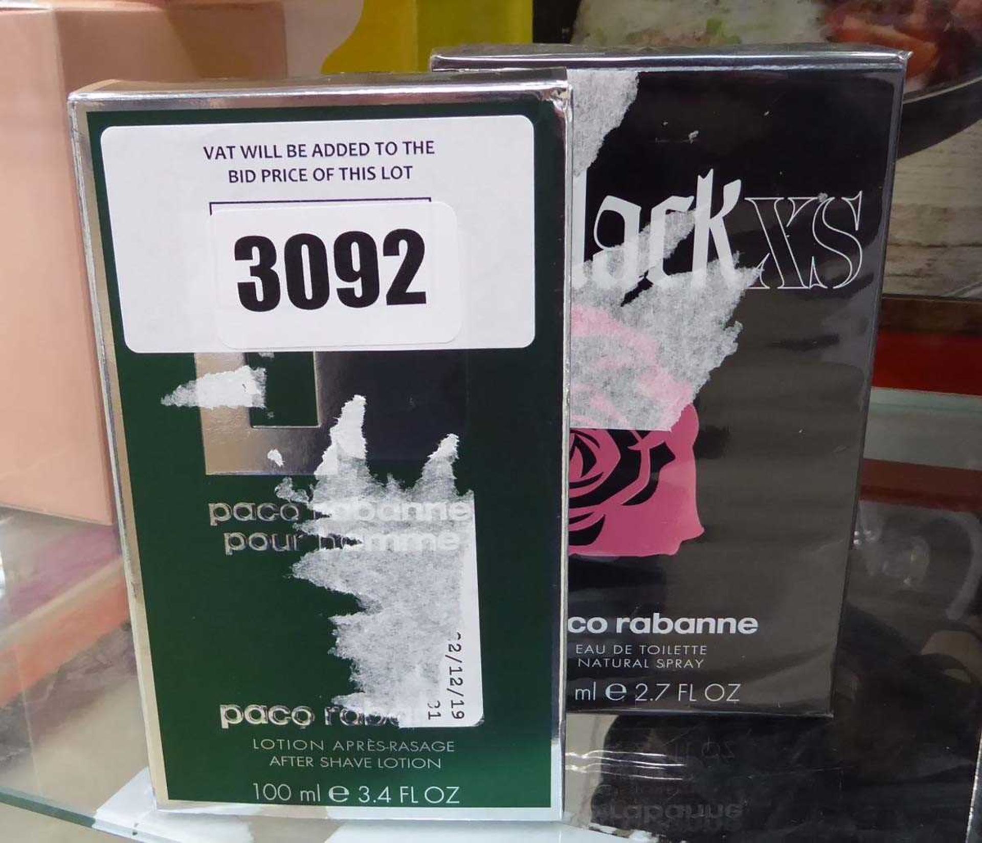 +VAT Paco Rabanne aftershave lotion 100ml plus Paco Rabanne Black XS eau de toilette (1 sealed/1