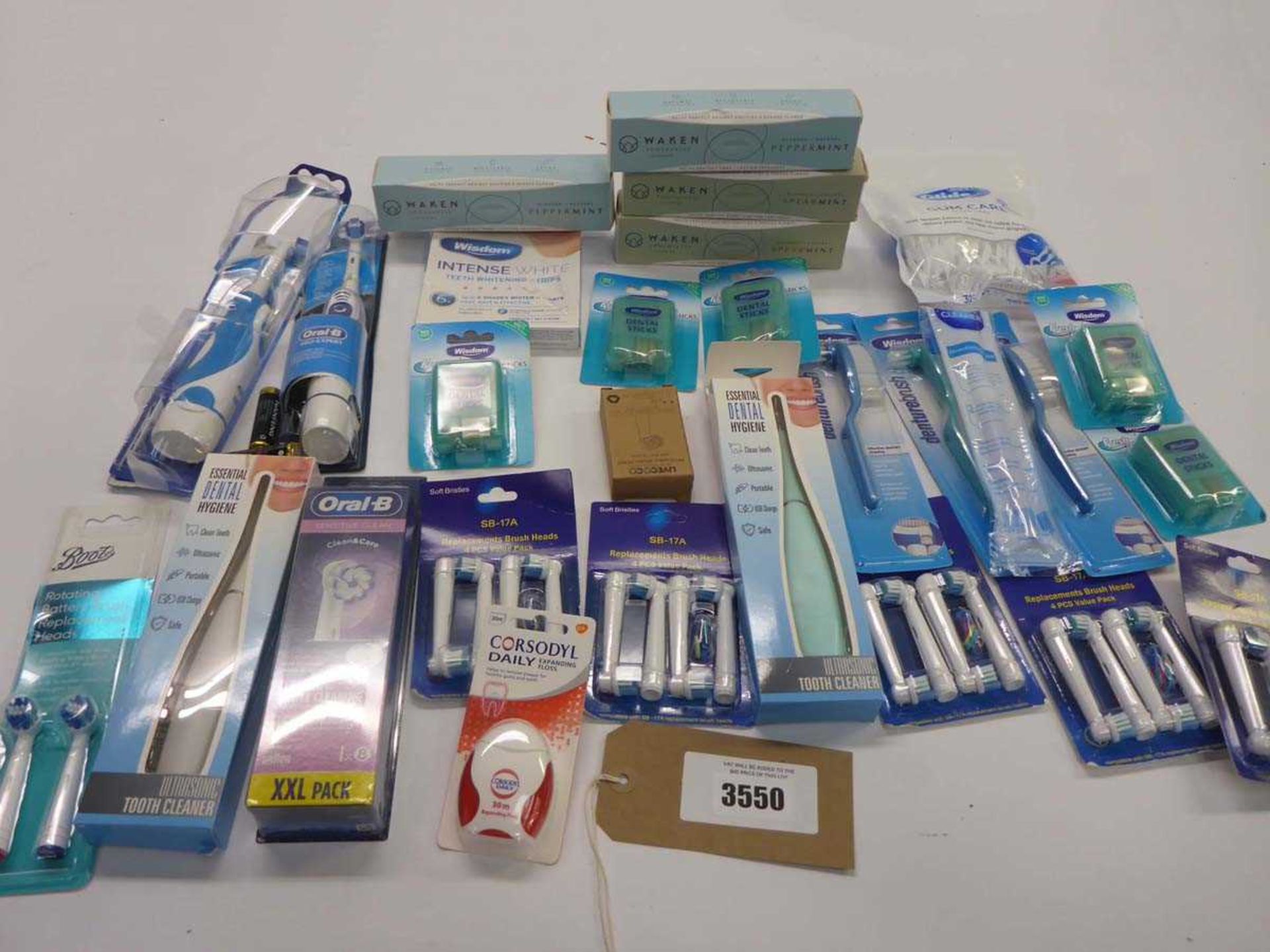 +VAT Oral B battery operated toothbrushes, Ultrasonic tooth cleaners, dental floss & sticks, Waken