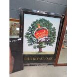 Double sided The Royal Oak pub sign