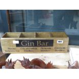Wooden gin bar
