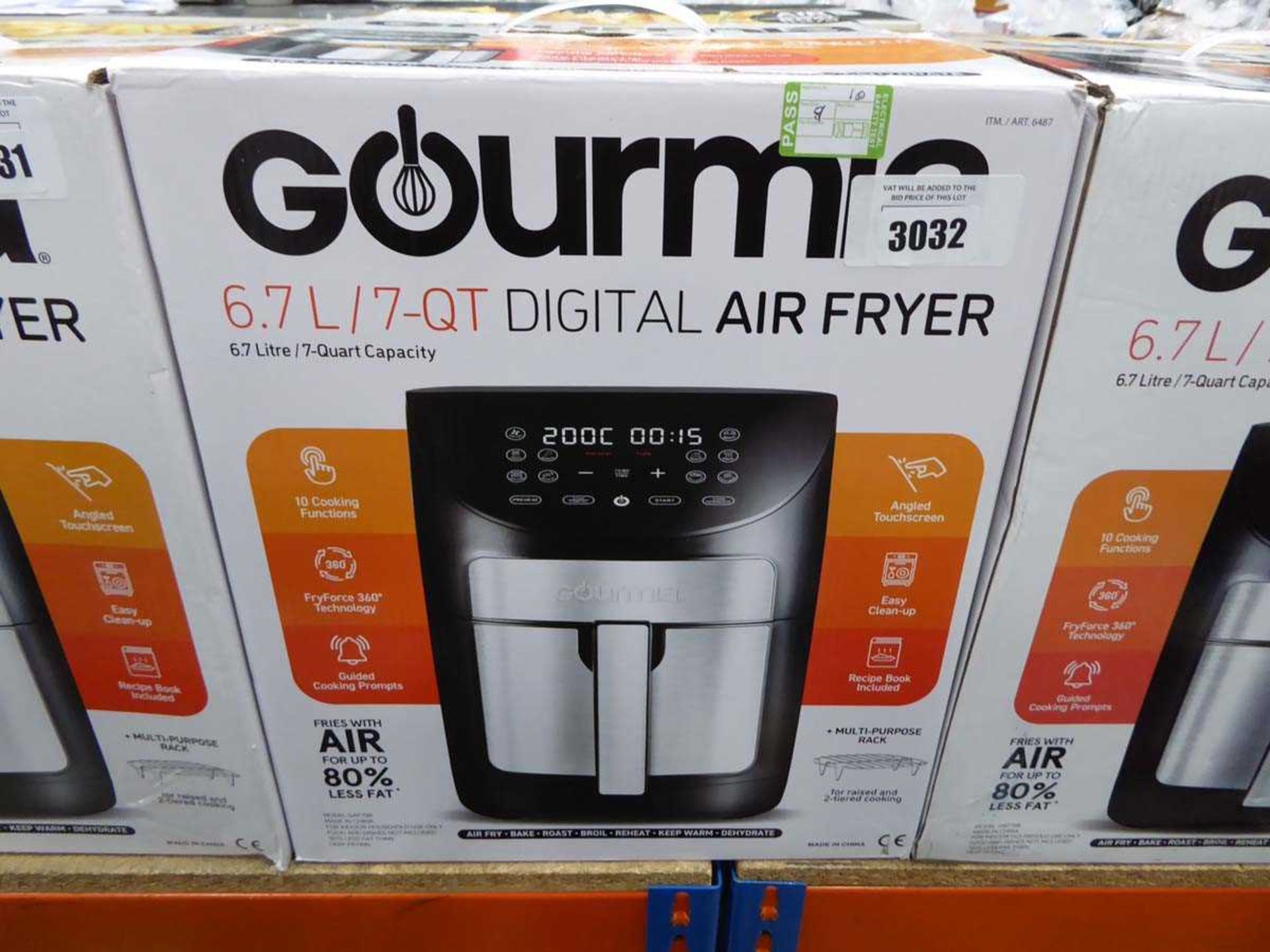 +VAT Gourmia 6,7L digital air fryer