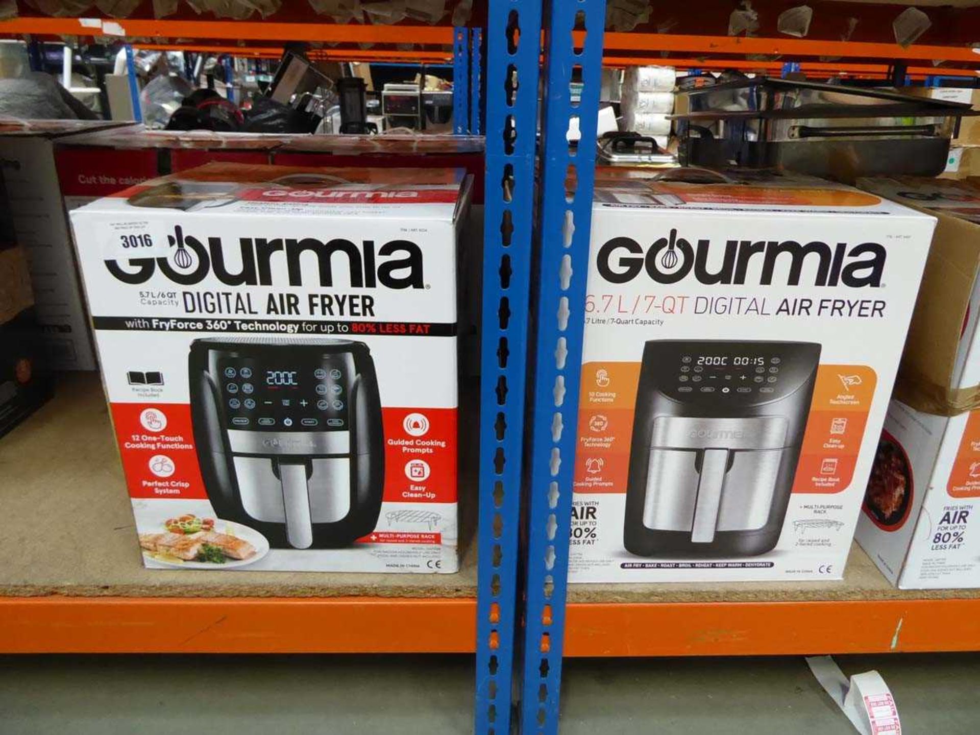 +VAT Gourmia 5.7L digital air fryer and 6.7L air fryer