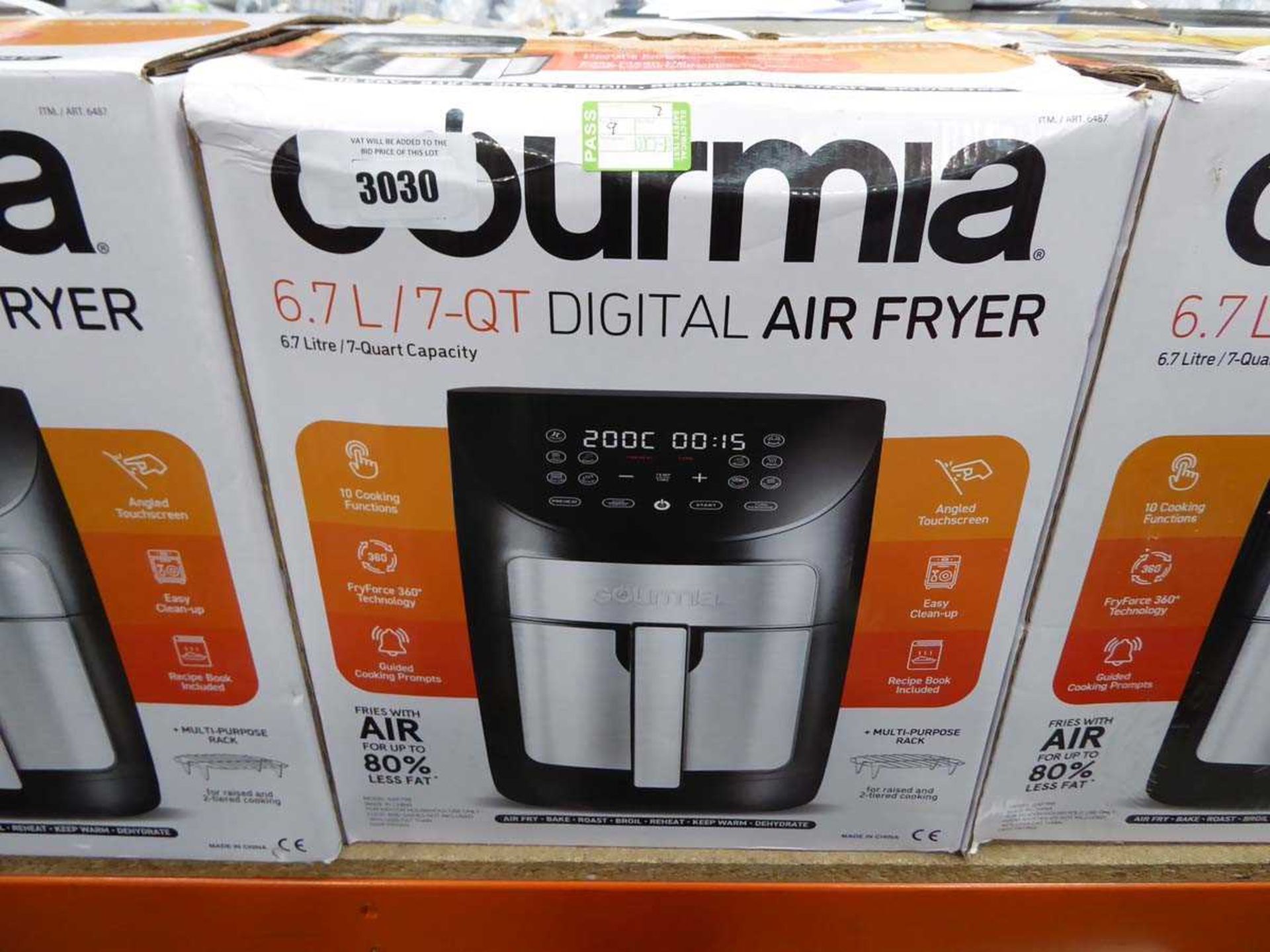 +VAT Gourmia 6,7L digital air fryer