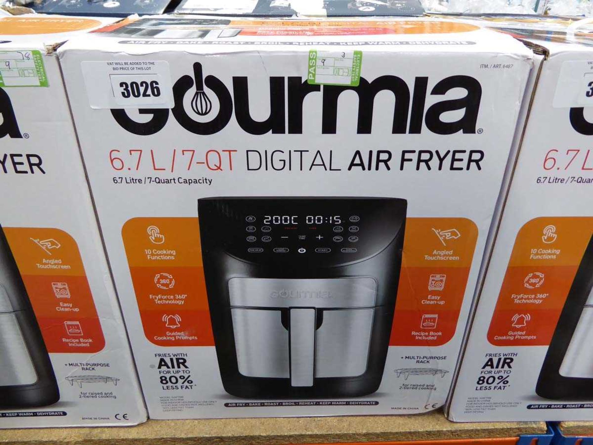 +VAT Gourmia 6,7L digital air fryer