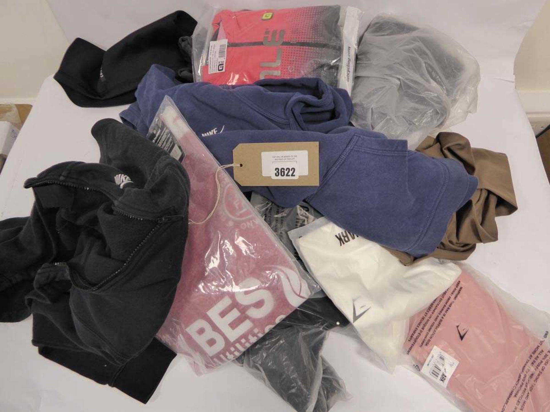 +VAT Bag containing sportswear, including Nike, Gymshark, Hummel etc