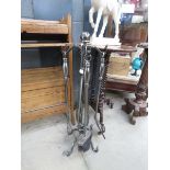 Metal 5 piece fire companion set to include a stand