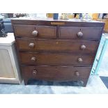 Edwardian mahogany chest of 2 over 3 drawers