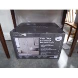 +VAT Boxed Bridgeport designed floor lamp