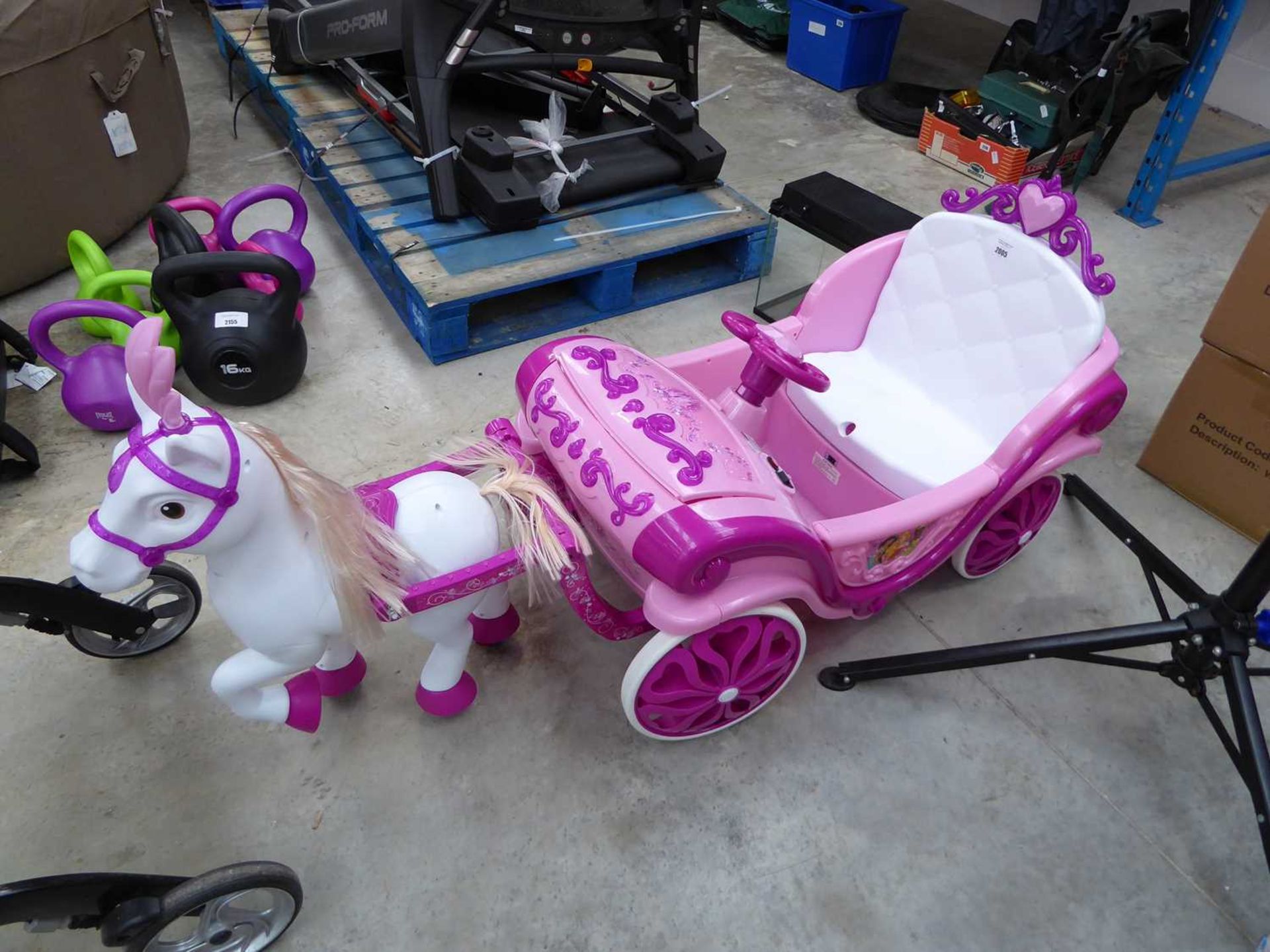 +VAT Battery operated 4 wheel Disney princess cart, no charger