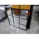 +VAT Window type black framed wall mirror