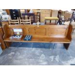 Pine church pew, length 2260