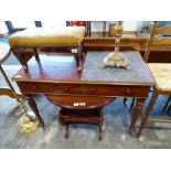 Mahogany 2 drawer side table