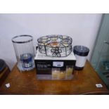 3 flickering LED candle sets and various other candle accessories