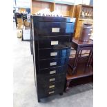 +VAT Black and gilt Tsang 8 drawer tall boy