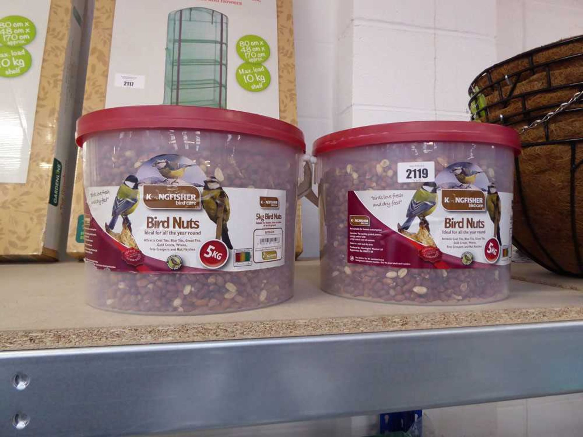 2 5kg tubs of bird nuts