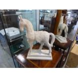 +VAT White wood finish horse on stand