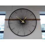 +VAT Large metal multi spoke wall clock