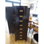 +VAT Black Tsang 8 drawer tall boy