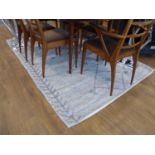 +VAT Hand woven taupe & grey patterned 160x230cm leather rug