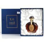 A Gift set of a bottle of Chateau de Laubade X.O. Bas Armagnac 70cl 40% with 2 glasses & box