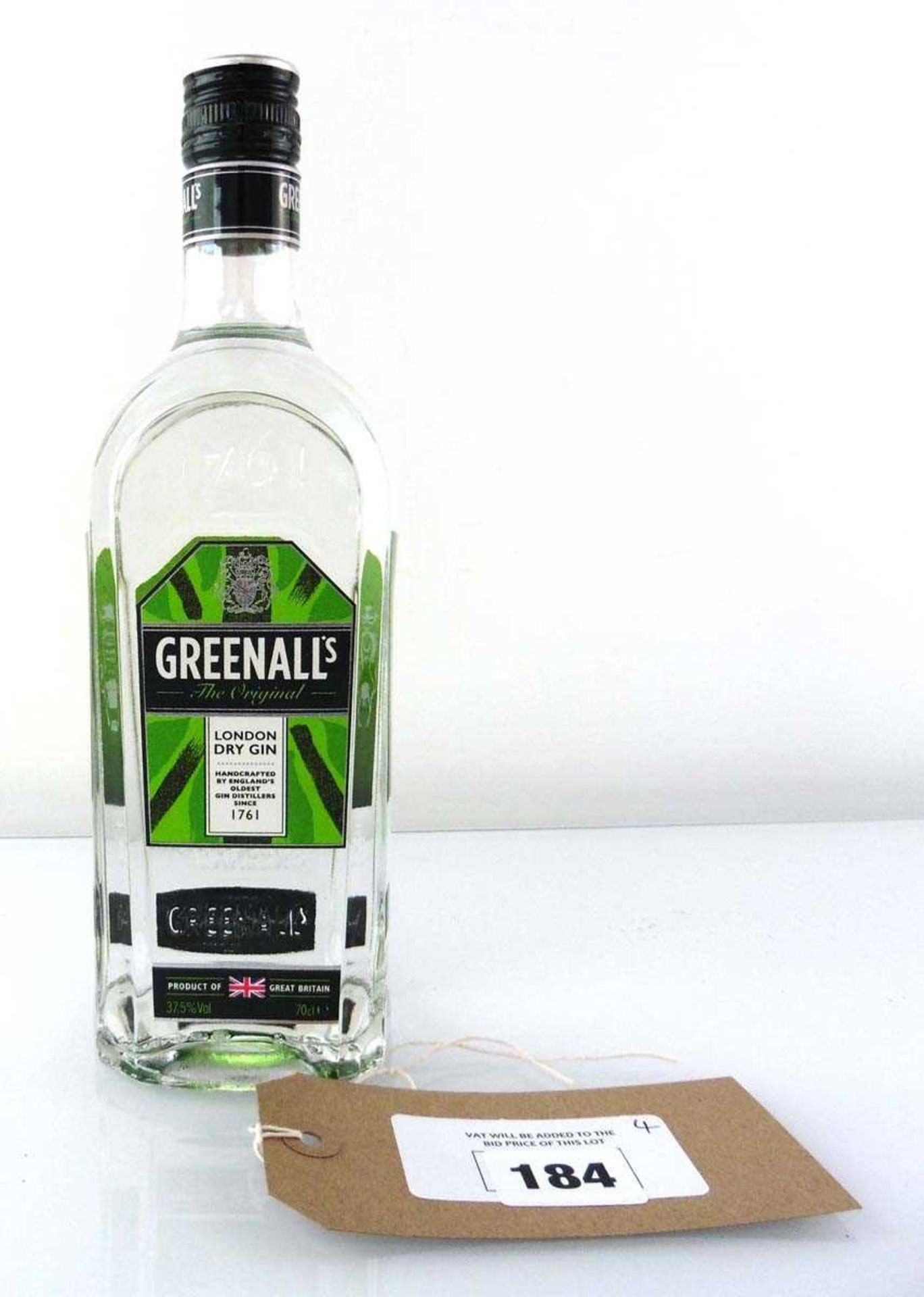 +VAT 4 bottles of Greenall's Original London Dry Gin 70cl 37.5% (Note VAT added to bid price)